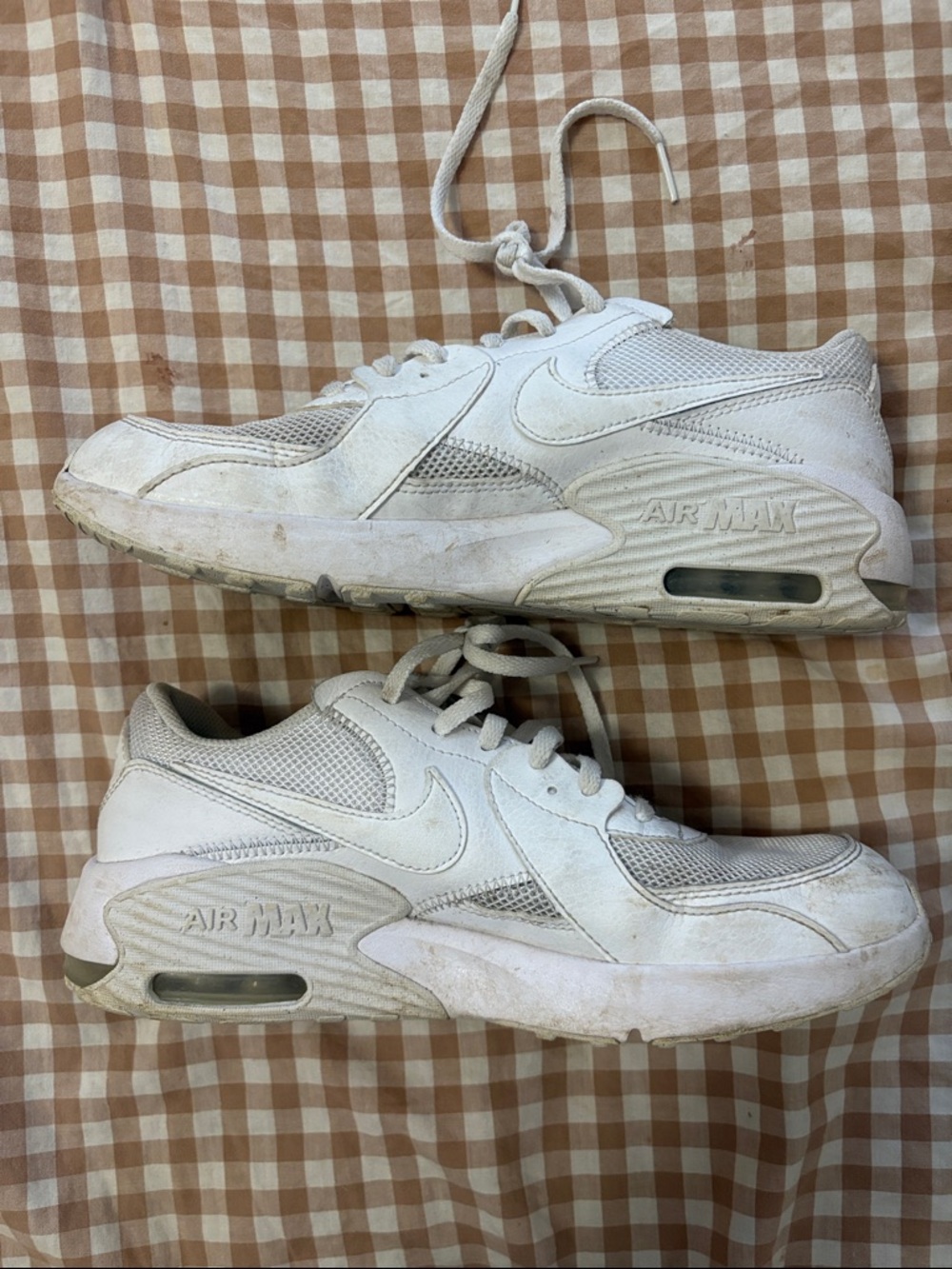 Nike White Air Max  Athletic Sneakers
